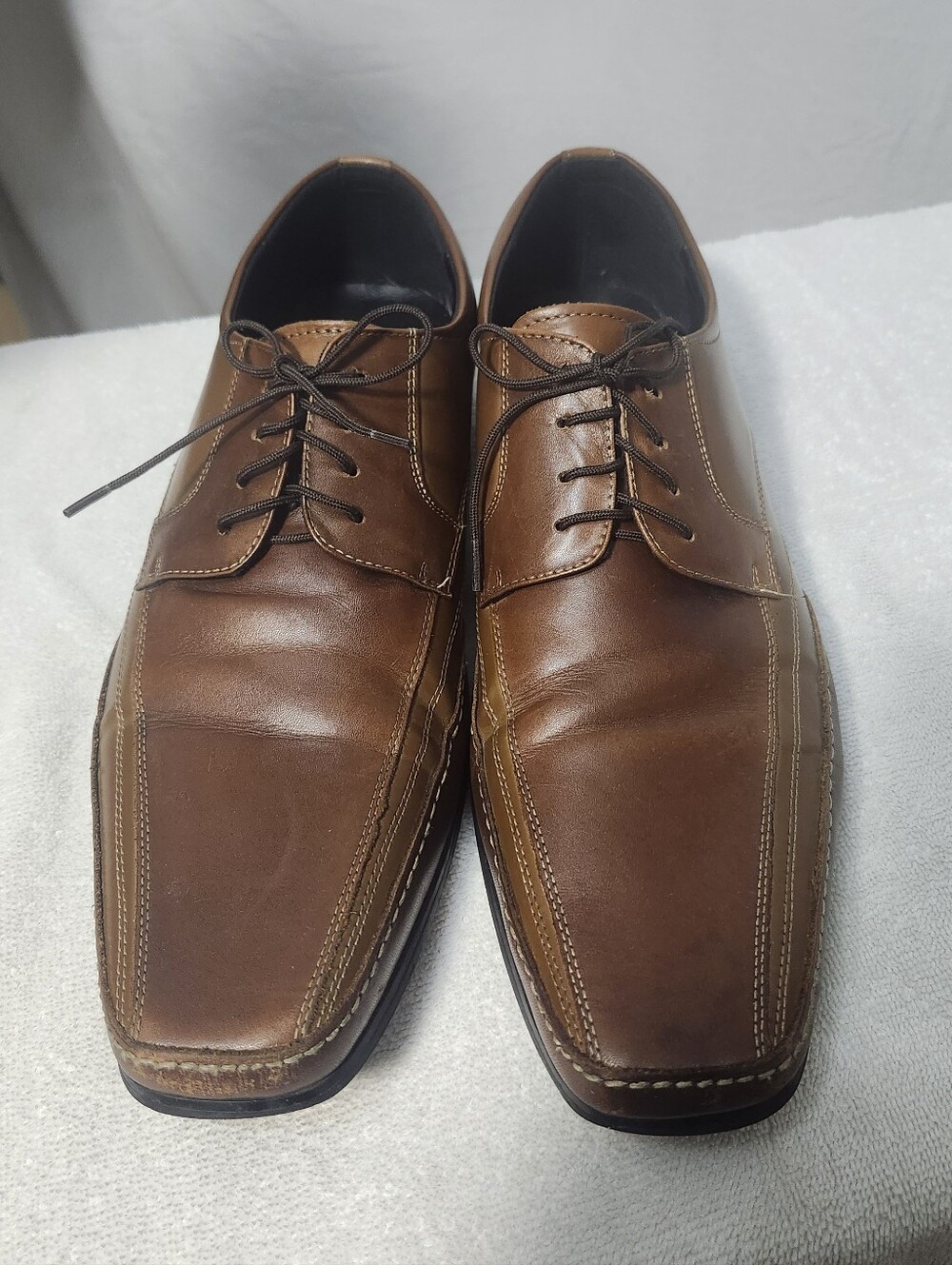 B&B By Softmoc Men's Brown Leather Lace-Up Dress Shoes